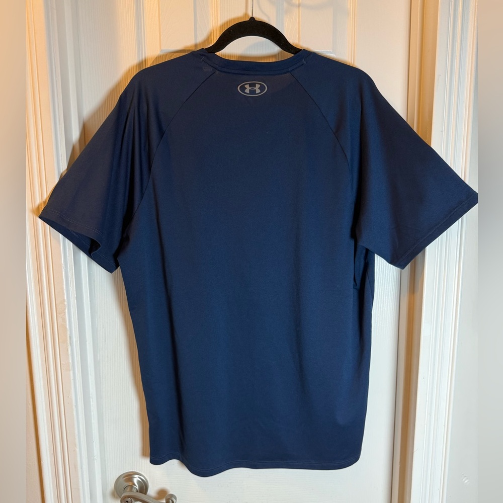 Under Armour Men's Navy Blue Crew Neck Short Sleeve Gym Tech Tee Size XL - Picture 7 of 8